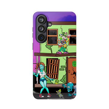 Zombie Arcade Phone Case — Colorful Cartoon Horror Impact-Resistant iPhone Cover