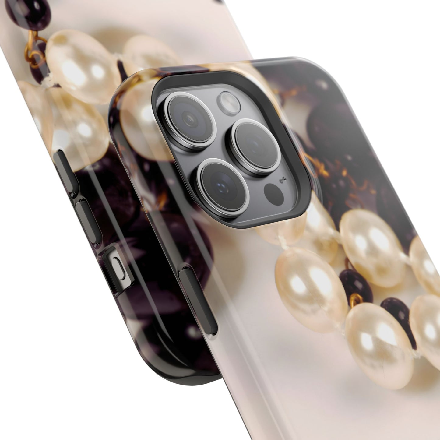 Wireless-Charging Compatible Case – Noir Pearl