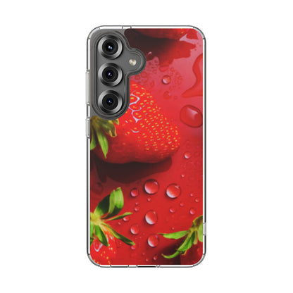 Clear Phone Case – Strawberry Drip