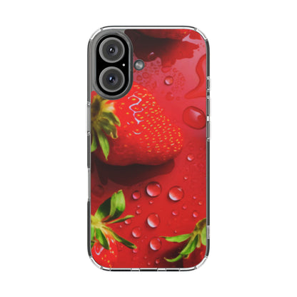 Clear Phone Case – Strawberry Drip