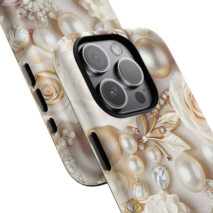 Protective Magnetic Phone Case – Ivory Opulence