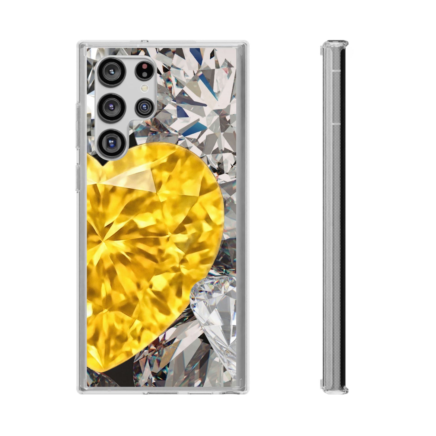 Clear Phone Case – Heart of Gold