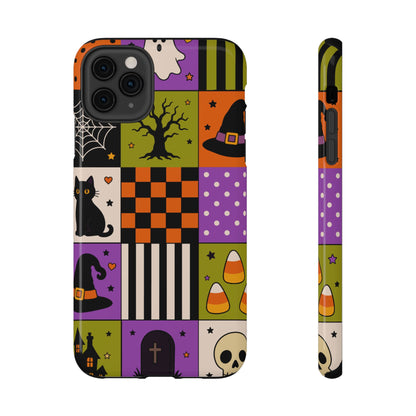 Impact-Resistant Phone Case – Spooky Patchwork