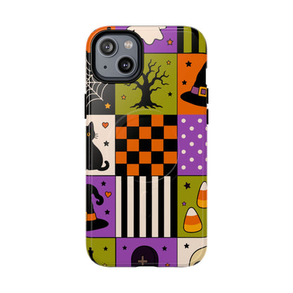 Protective Magnetic Phone Case – Spooky Patchwork