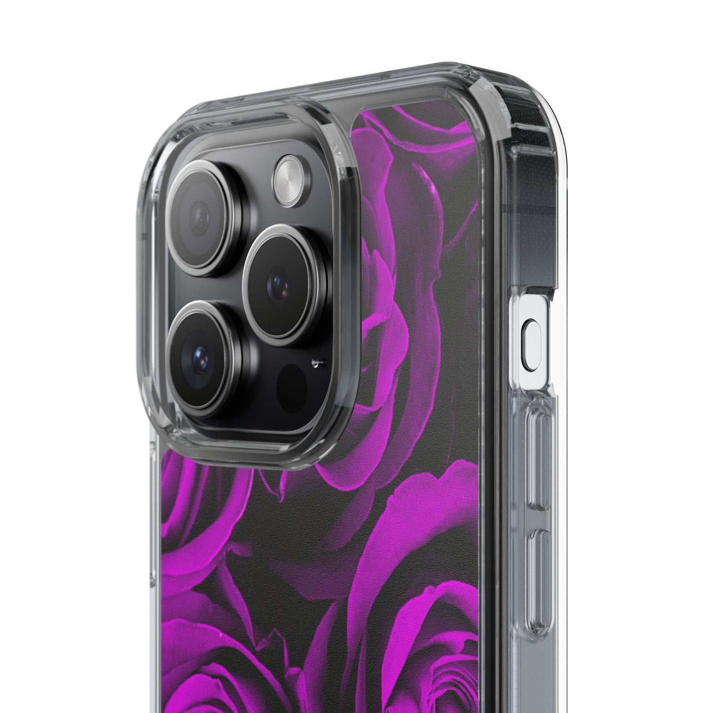 Clear Phone Case – Amethyst Roses