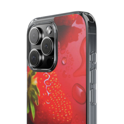 Clear Phone Case – Strawberry Drip