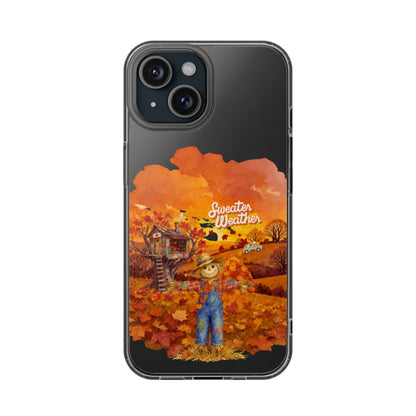 Clear Phone Case – Sweater Weather – Compatible with iPhone 13–17 & Samsung Galaxy S25–S26 Series
