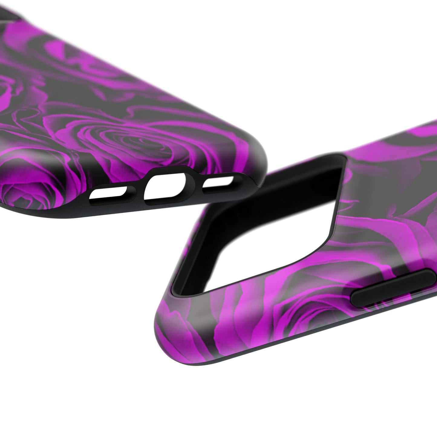 Impact-Resistant Phone Case – Amethyst Roses