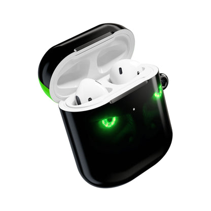 Wireless Earbud Case Cover – Neon Green Monster Eyes