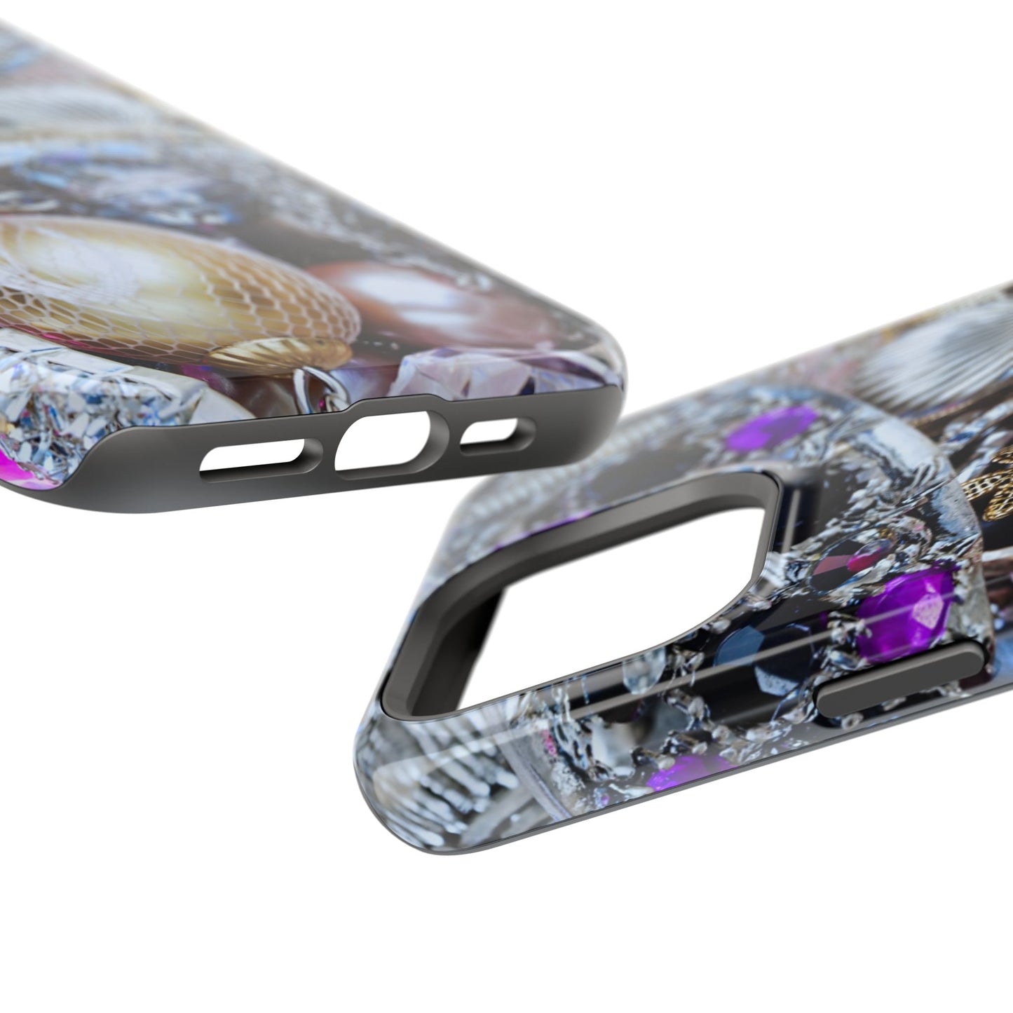 Impact-Resistant Phone Case – Chrome Jewel