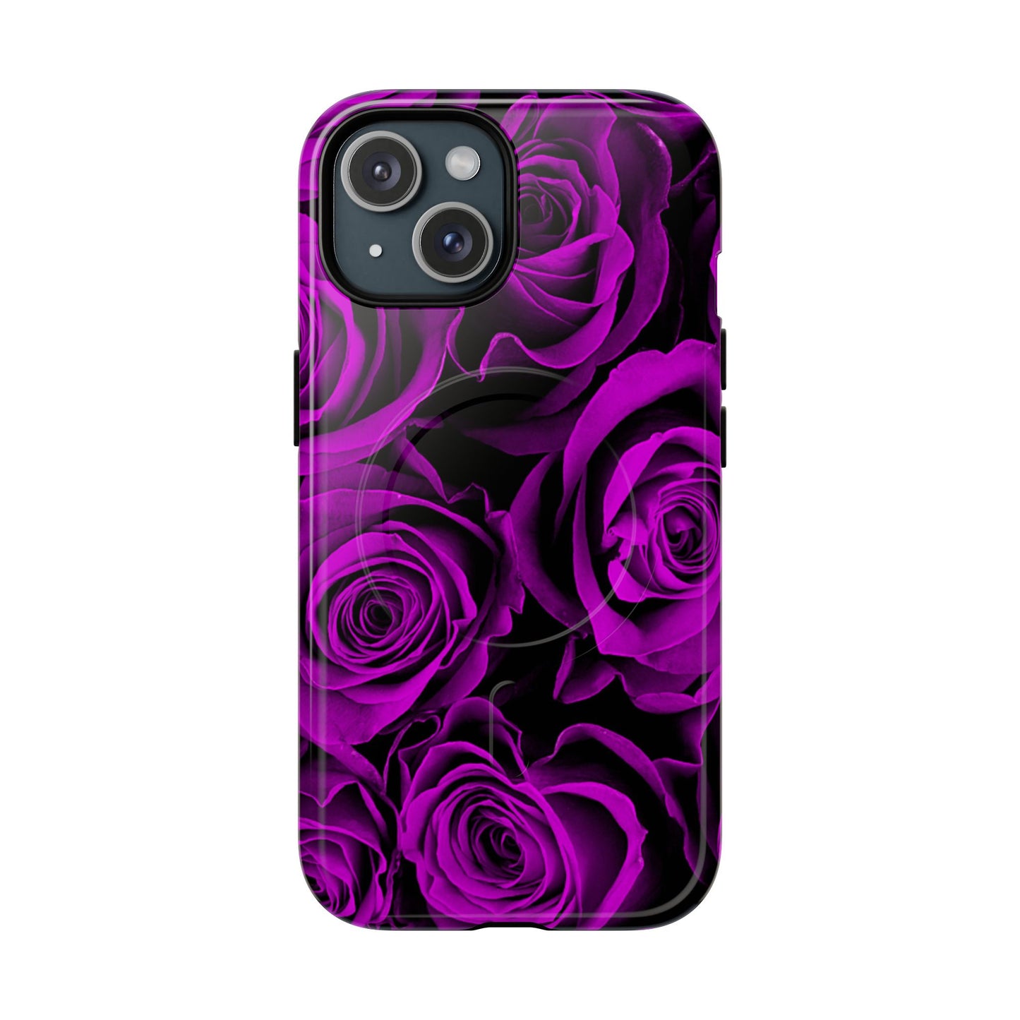 Protective Magnetic Phone Case – Amethyst Roses