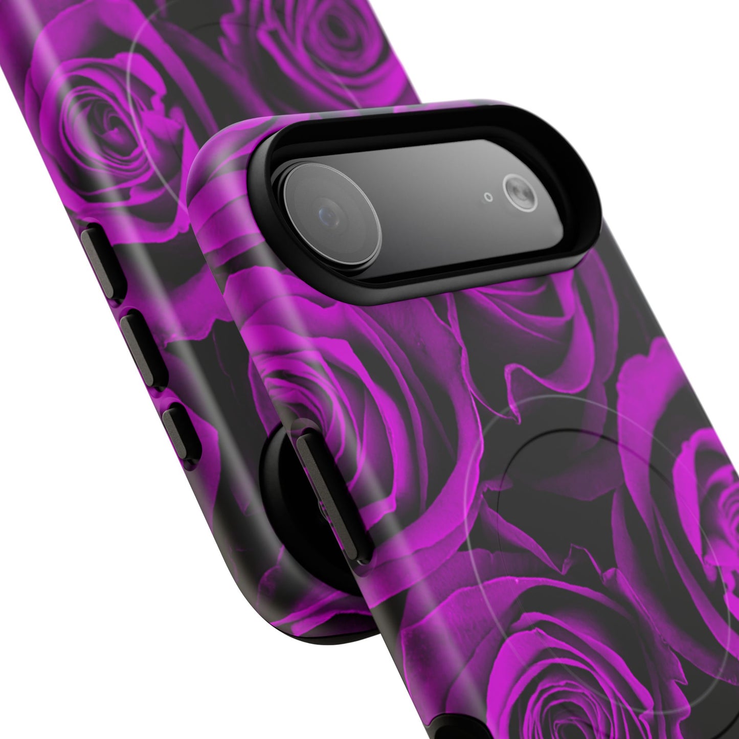 Protective Magnetic Phone Case – Amethyst Roses