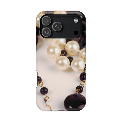 Impact-Resistant Phone Case – Noir Pearl