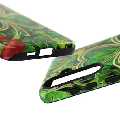 Tough Phone Case – Dual-Layer Protection with Shamrock Print