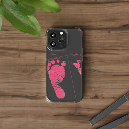 Clear Phone Case – Mom’s Little Pink Footprints