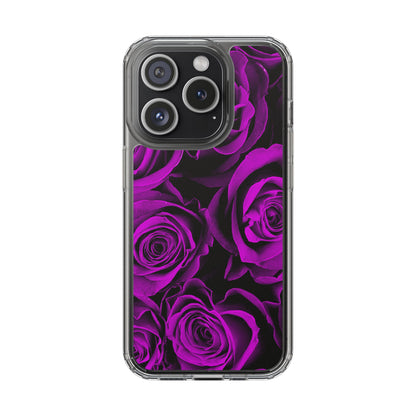 Clear Phone Case – Amethyst Roses