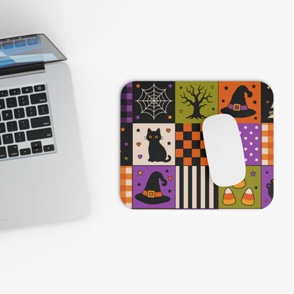 Rectangle Mouse Pad – Spooky Patchwork