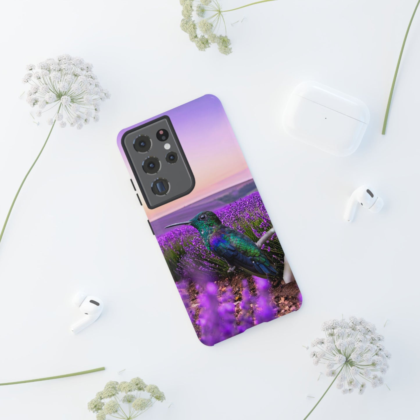 Protective Phone Case – Hummingbird Reverie