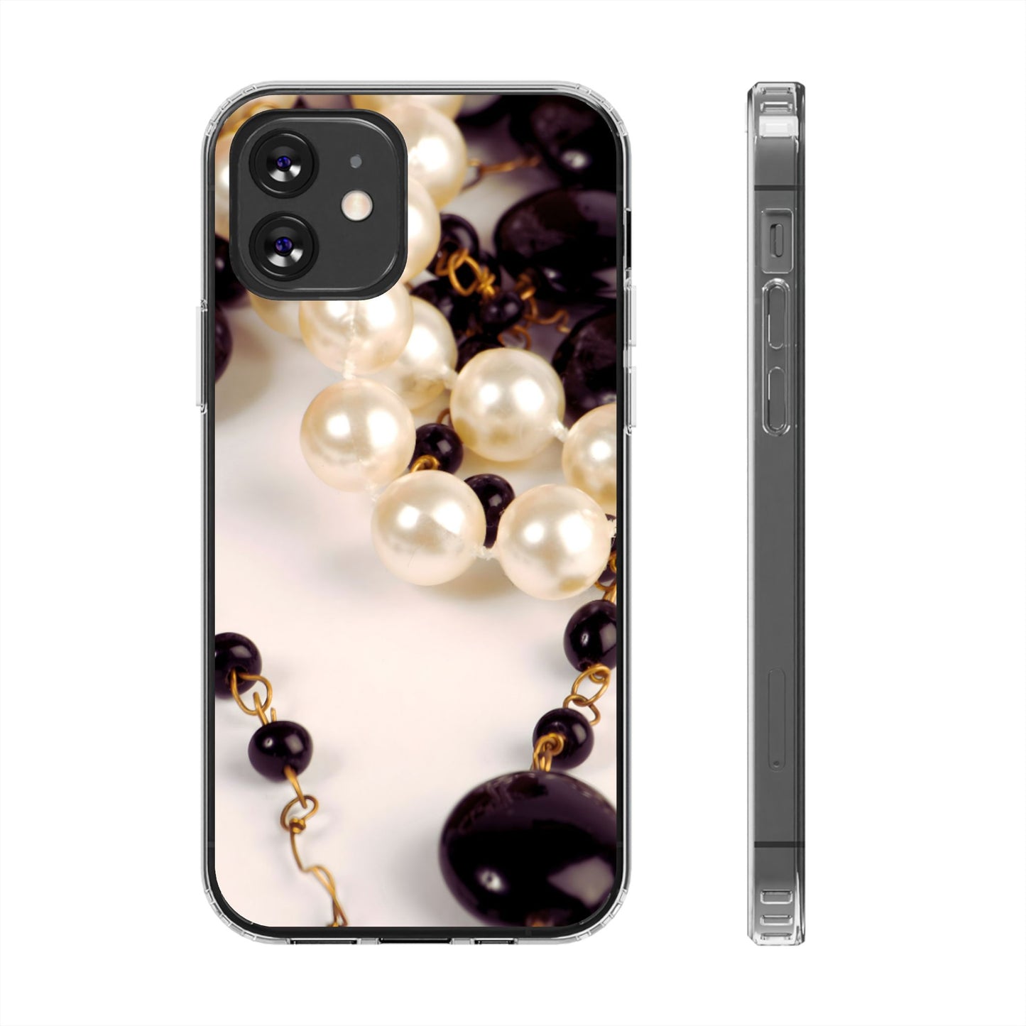 Clear Phone Case – Noir Pearl