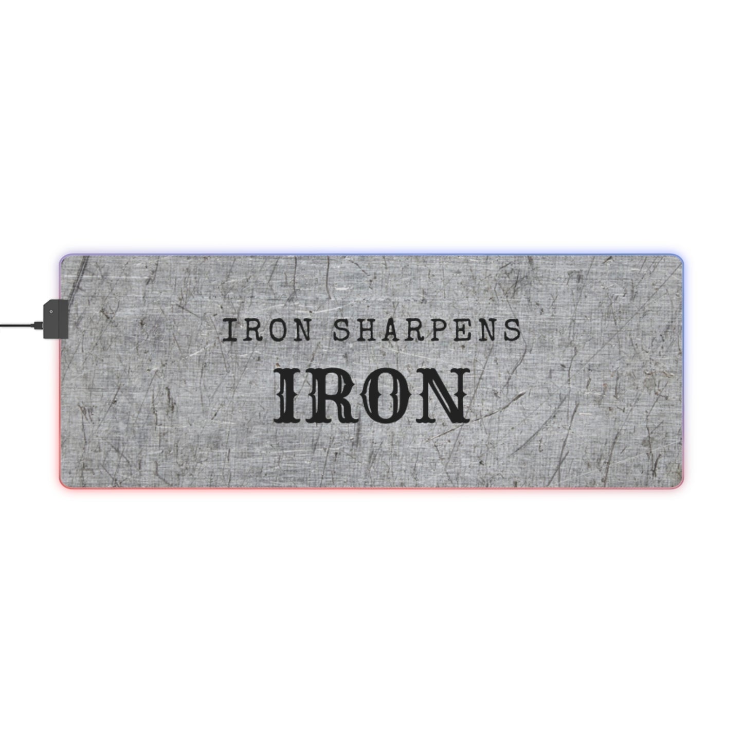Gaming LED Desk Mat – Forged Steel
