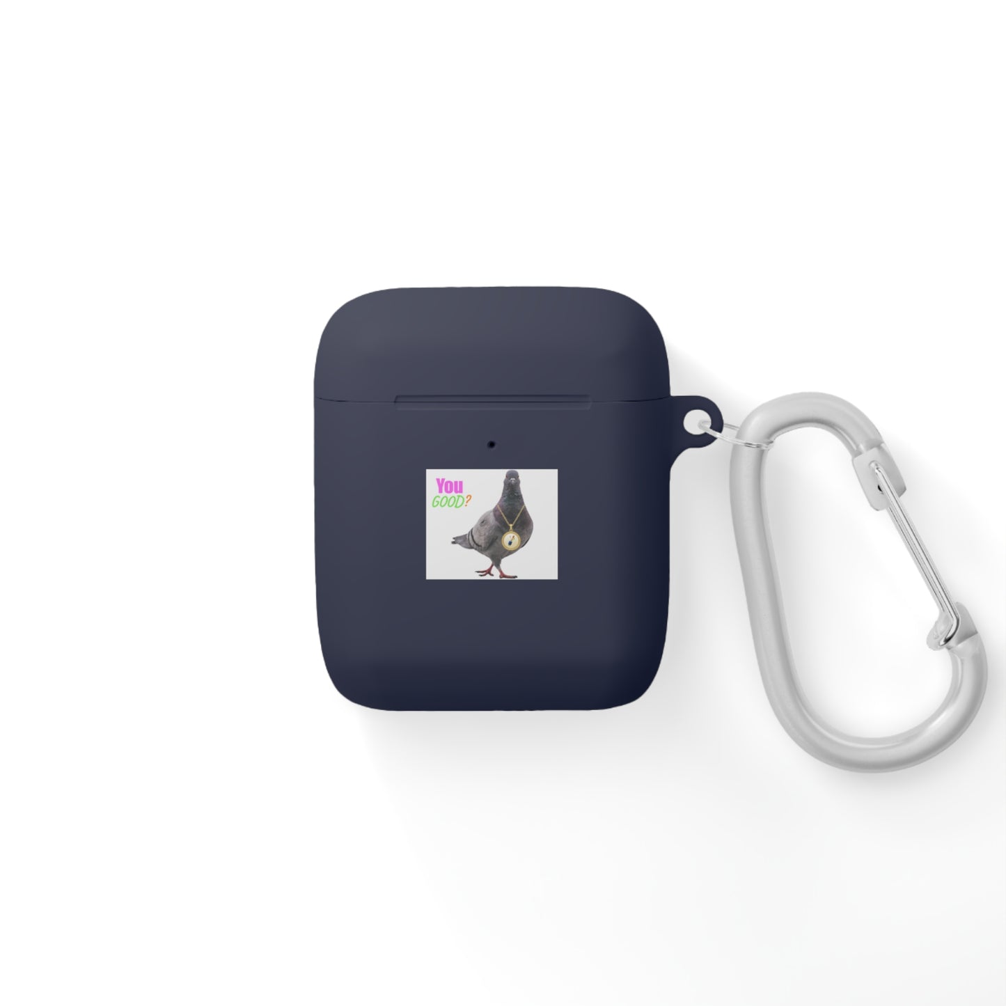 Wireless Earbud Case Cover – Pigeon Design Slim Drop Protection with Carabiner Clip