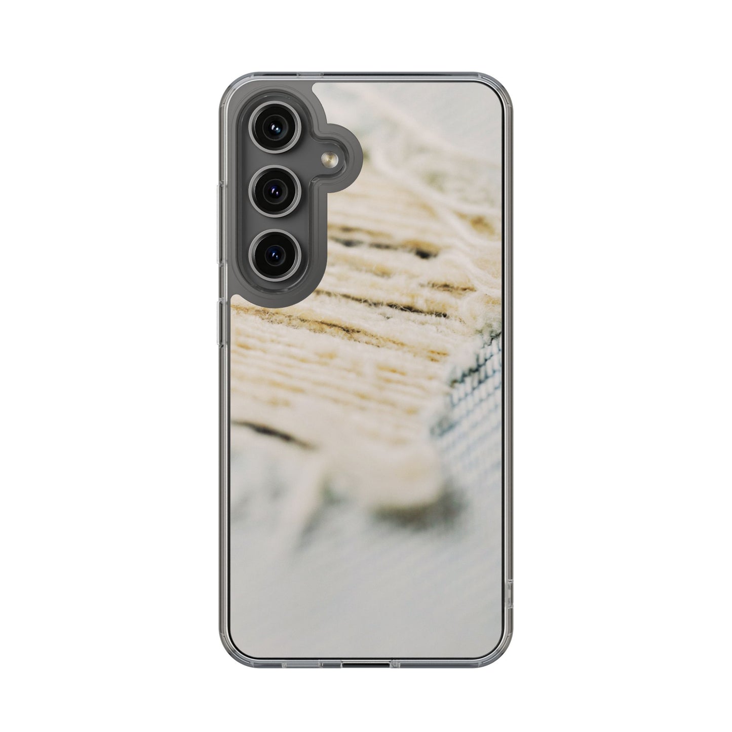 Clear Phone Case – Woven Warmth