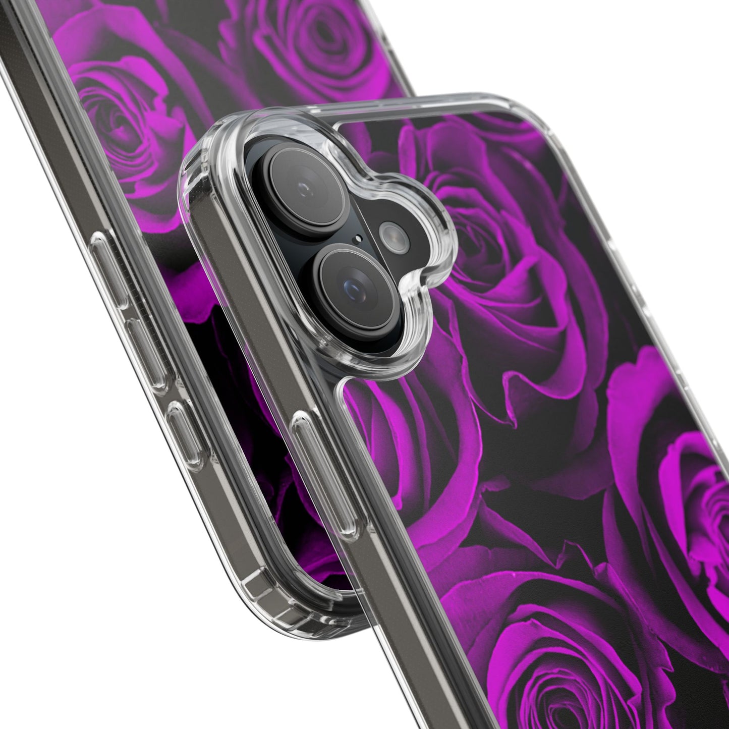 Clear Phone Case – Amethyst Roses