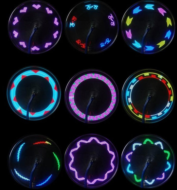 14 LED Motorcycle Bike Light - RGB Dual-Sided, 32 Modes, Vibration Control