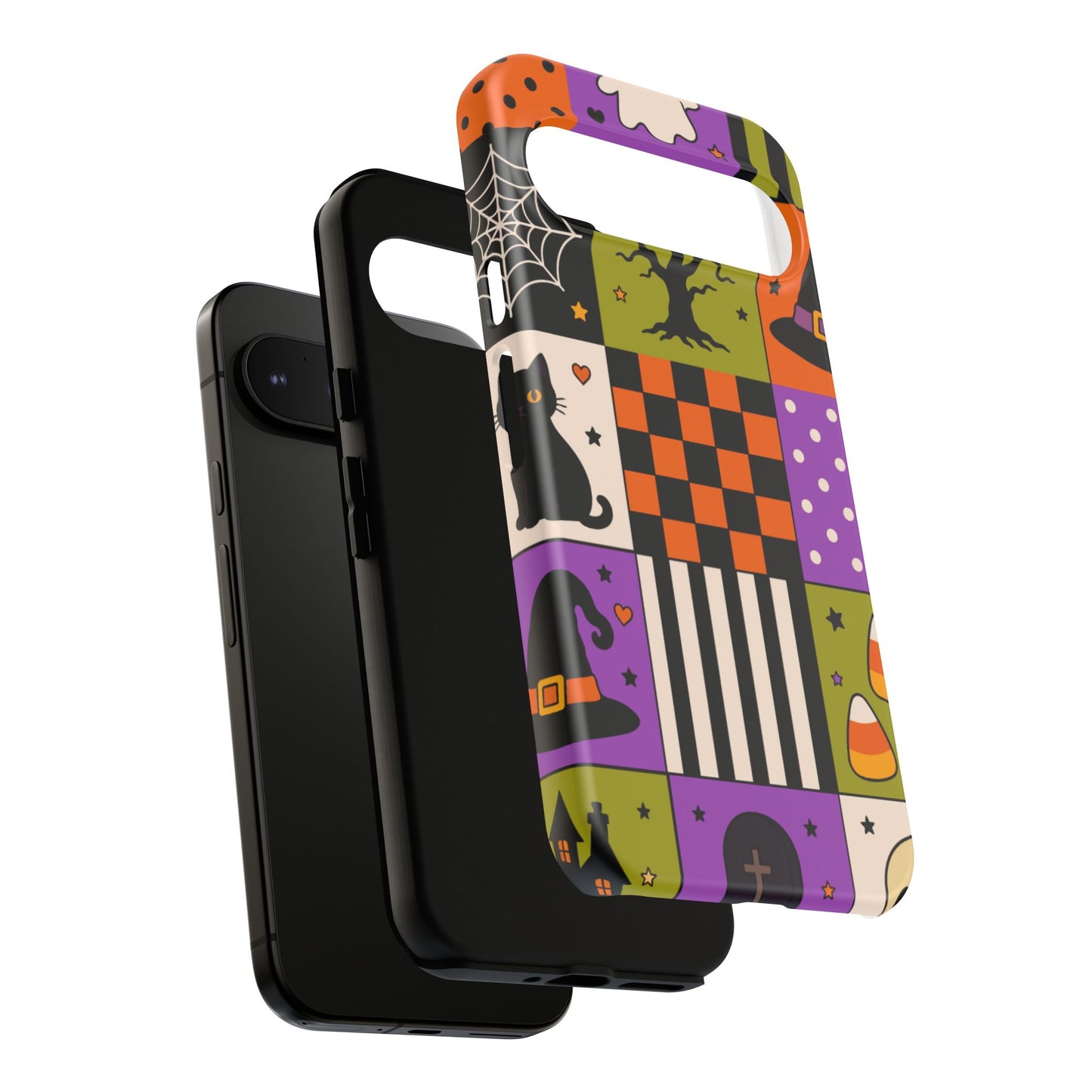 Protective Phone Case – Spooky Patchwork