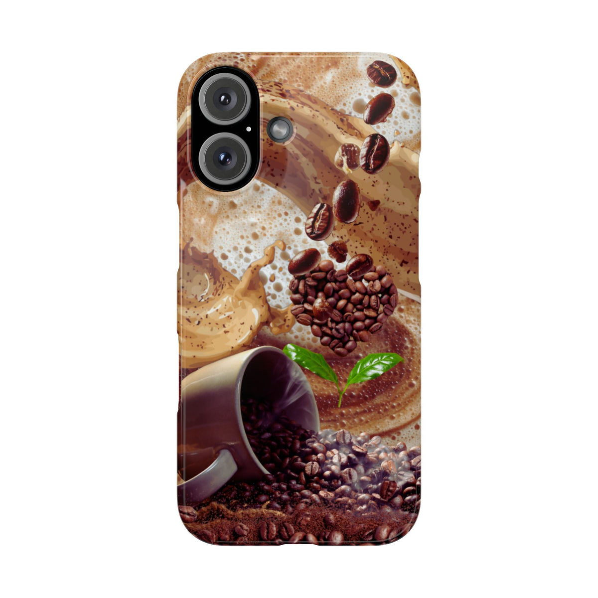 Slim Phone Case – Love at First Sip – Compatible with iPhone 11–17 Series