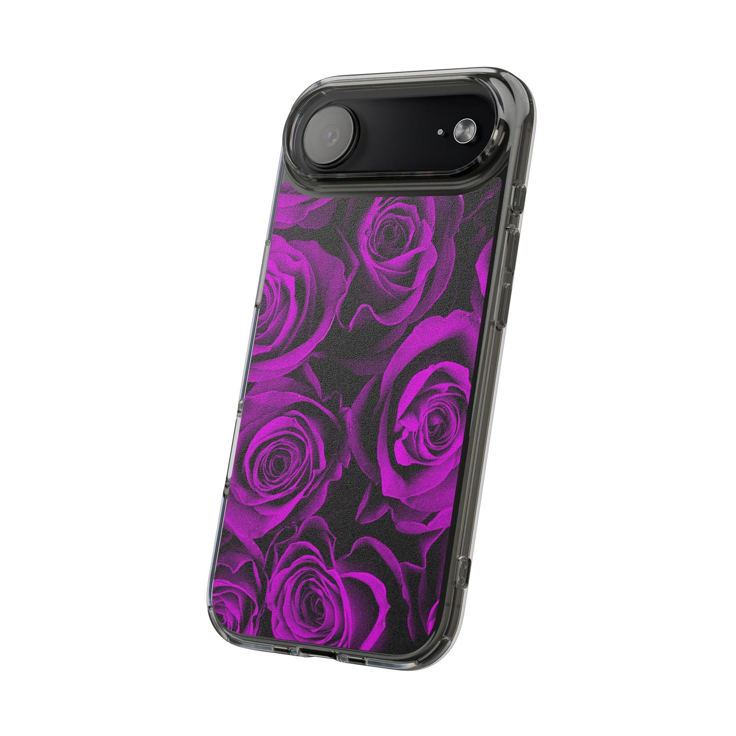 Clear Phone Case – Amethyst Roses