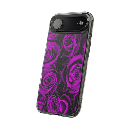 Clear Phone Case – Amethyst Roses