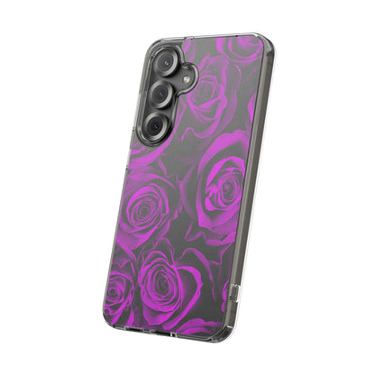 Clear Phone Case – Amethyst Roses