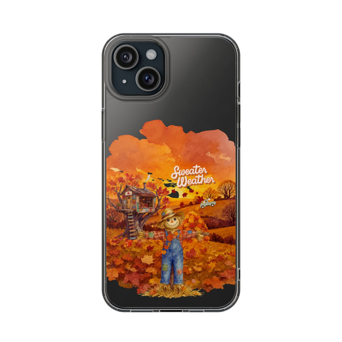 Clear Phone Case – Sweater Weather – Compatible with iPhone 13–17 & Samsung Galaxy S25–S26 Series