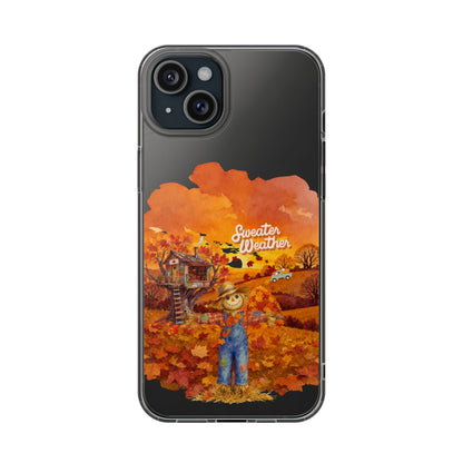 Clear Phone Case – Sweater Weather – Compatible with iPhone 13–17 & Samsung Galaxy S25–S26 Series