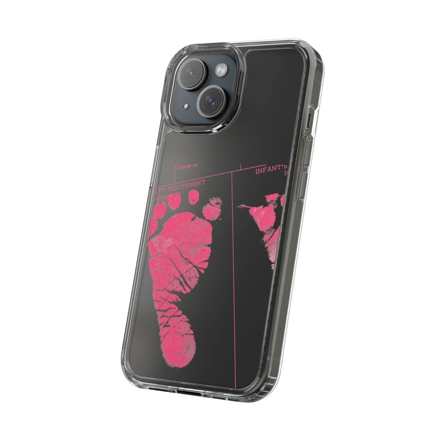Clear Phone Case – Mom’s Little Pink Footprints
