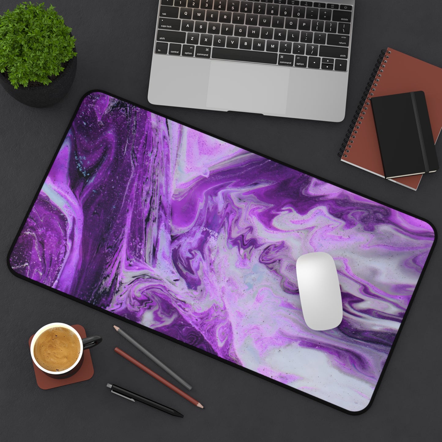 Neoprene Desk Mat – Midnight Amethyst