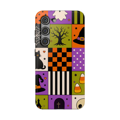 Impact-Resistant Phone Case – Spooky Patchwork