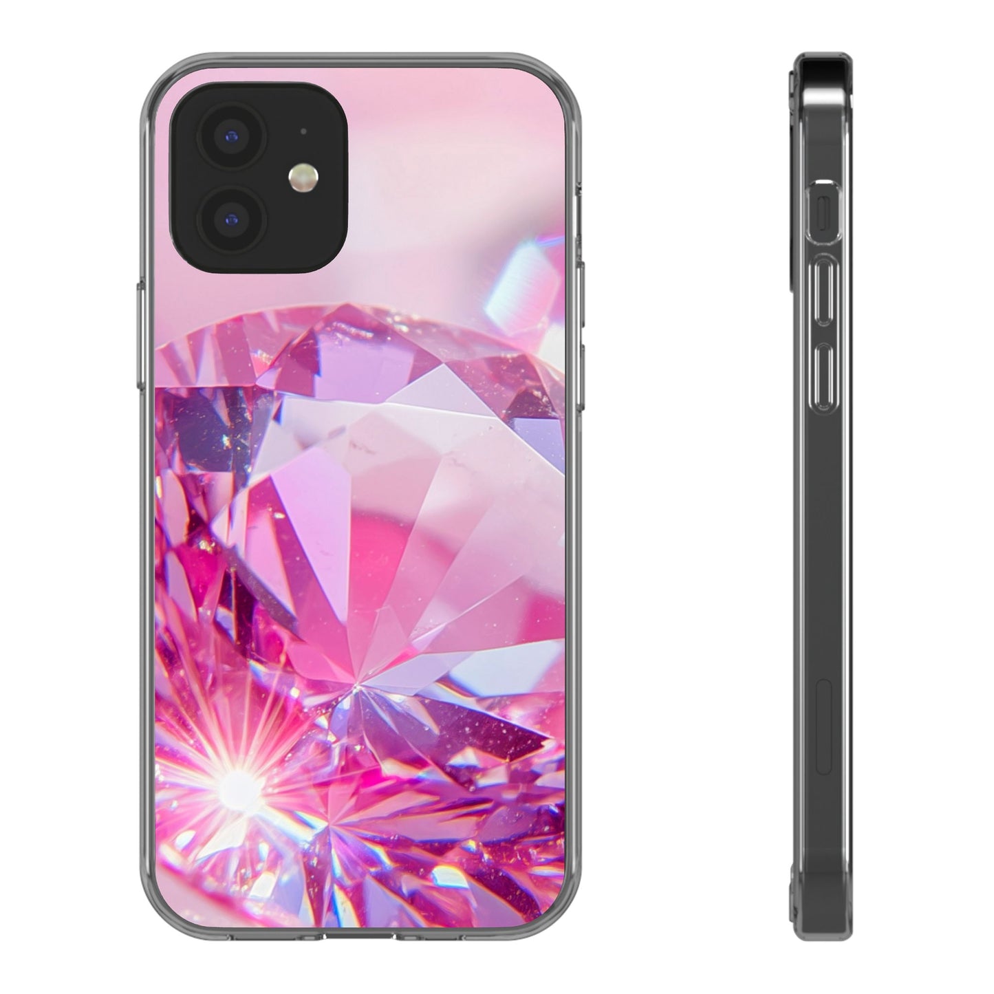 Clear Phone Case – Pink Ice
