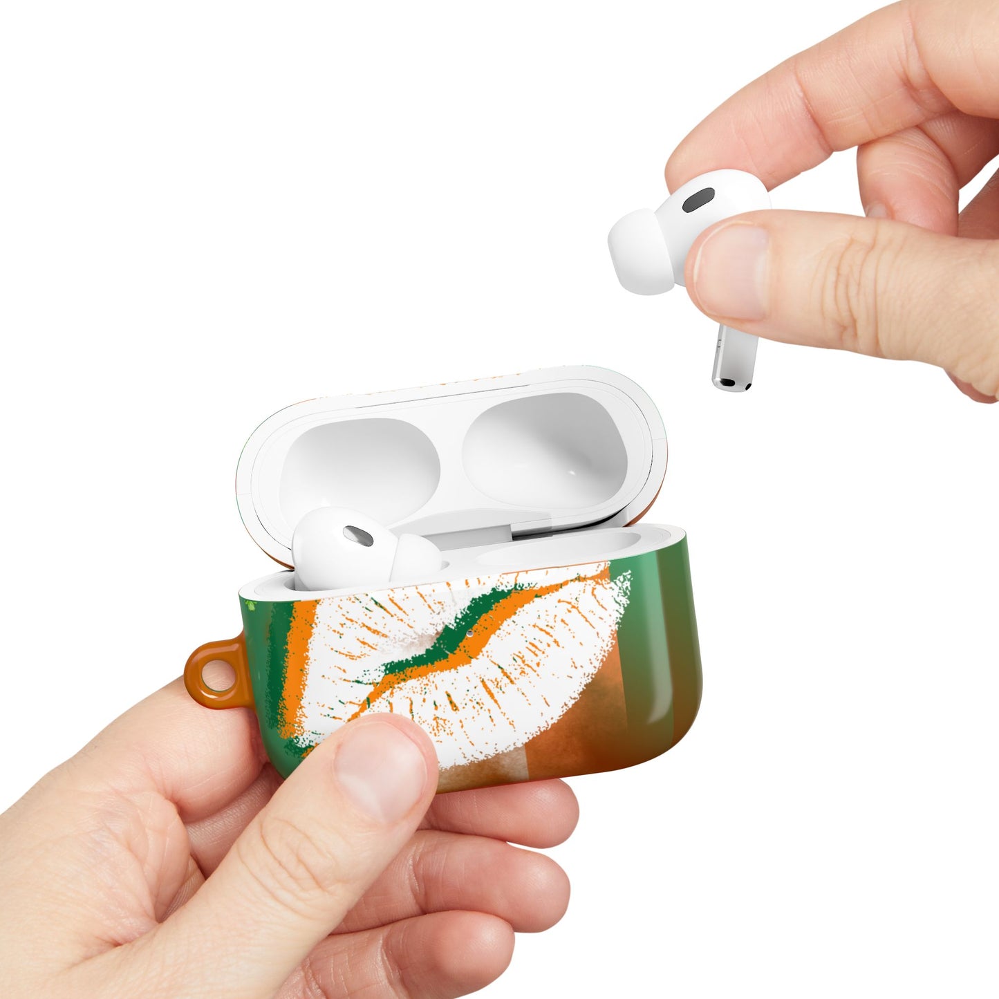 Wireless Earbud Case Cover – Irish Lip St. Patrick’s Day Design