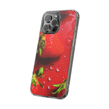 Clear Phone Case – Strawberry Drip