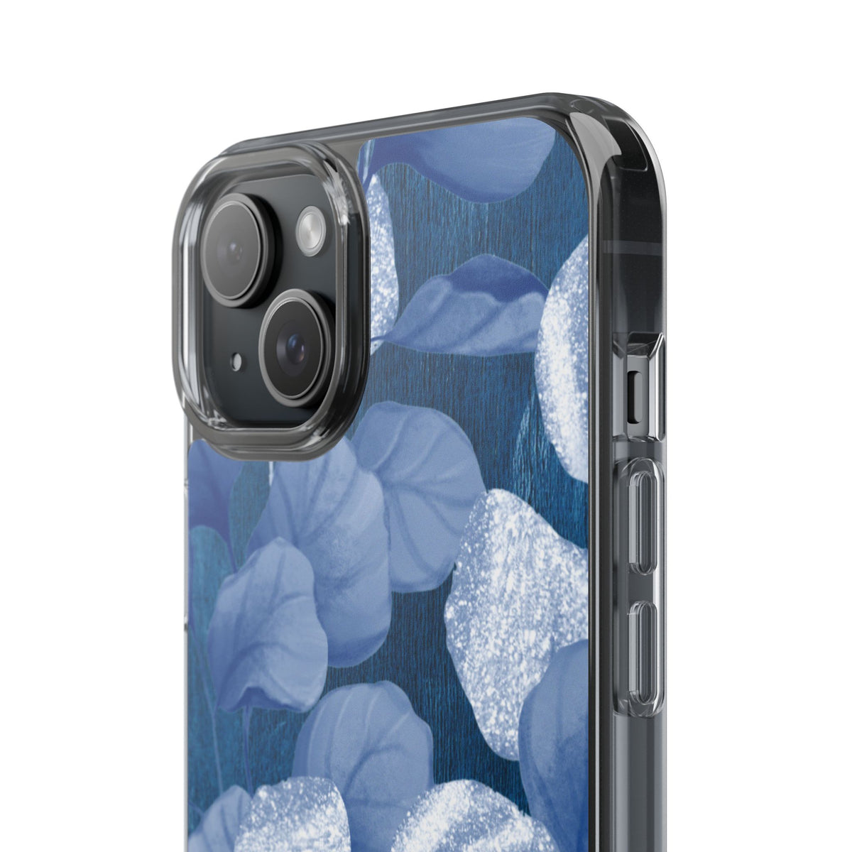 Clear Phone Case – October Blues – Compatible with iPhone 13–17 & Samsung Galaxy S25–S26 Series