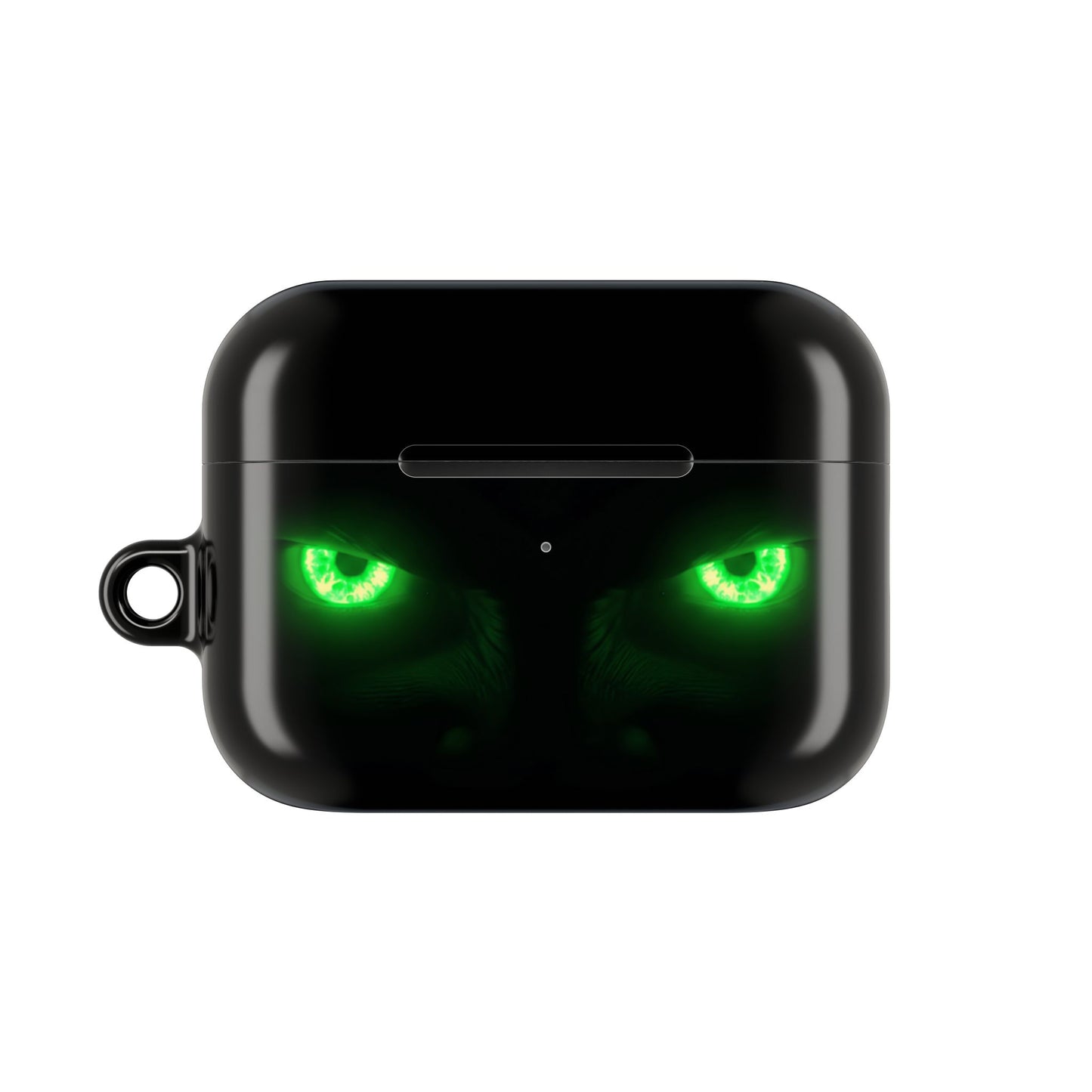 Wireless Earbud Case Cover – Neon Green Monster Eyes