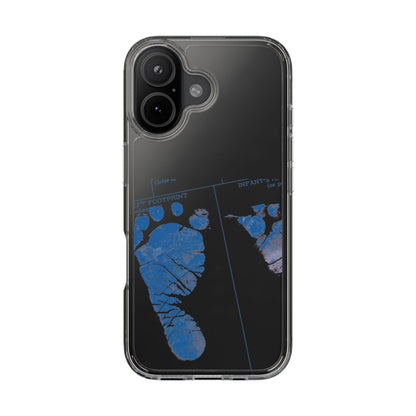 Clear Phone Case – Mom’s Little Blue Footprints