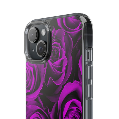 Clear Phone Case – Amethyst Roses