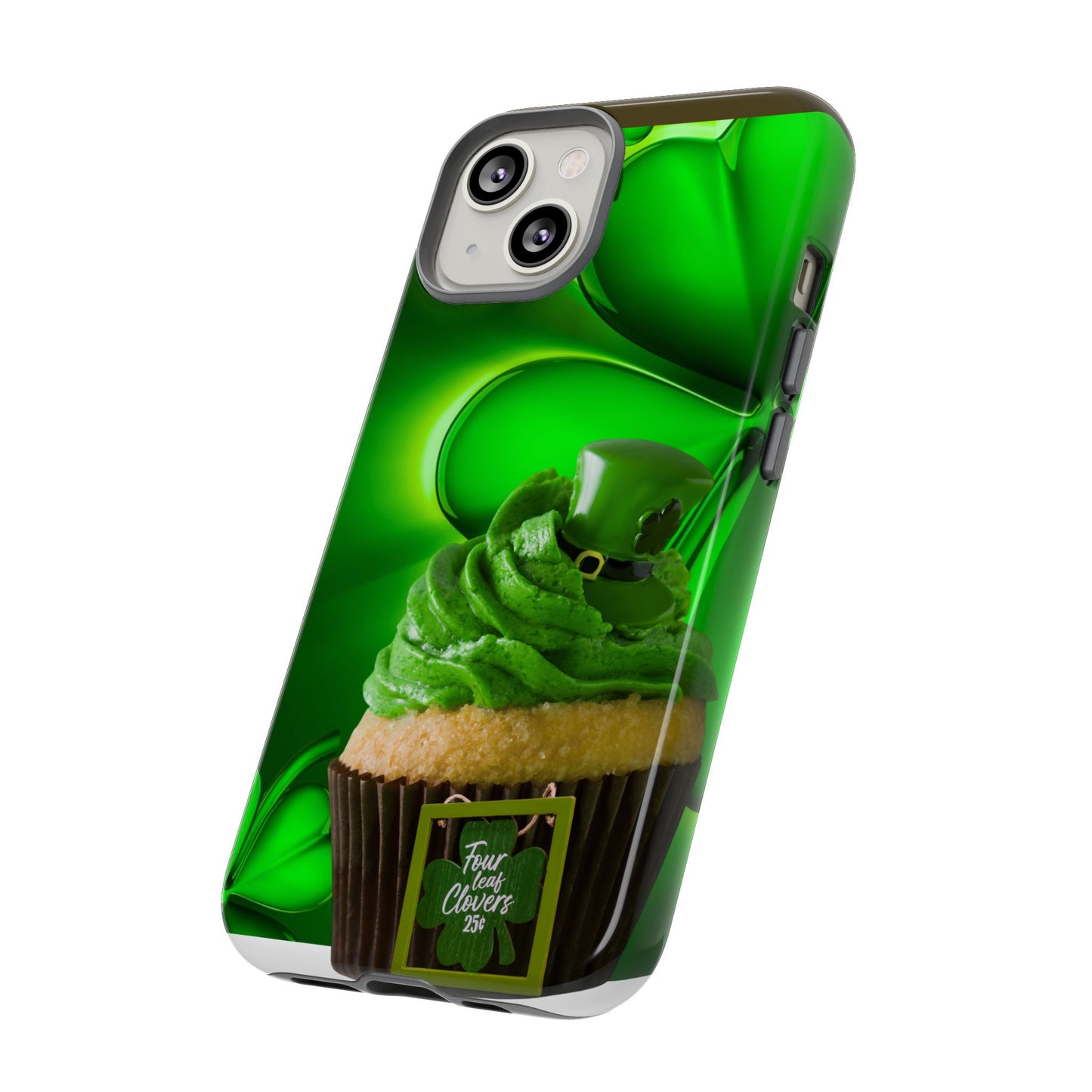 Protective Phone Case – Lucky Clover Cupcake St. Patrick’s Day Design