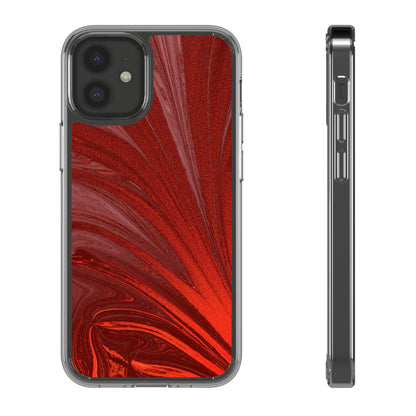 Clear Phone Case – Crimson Current
