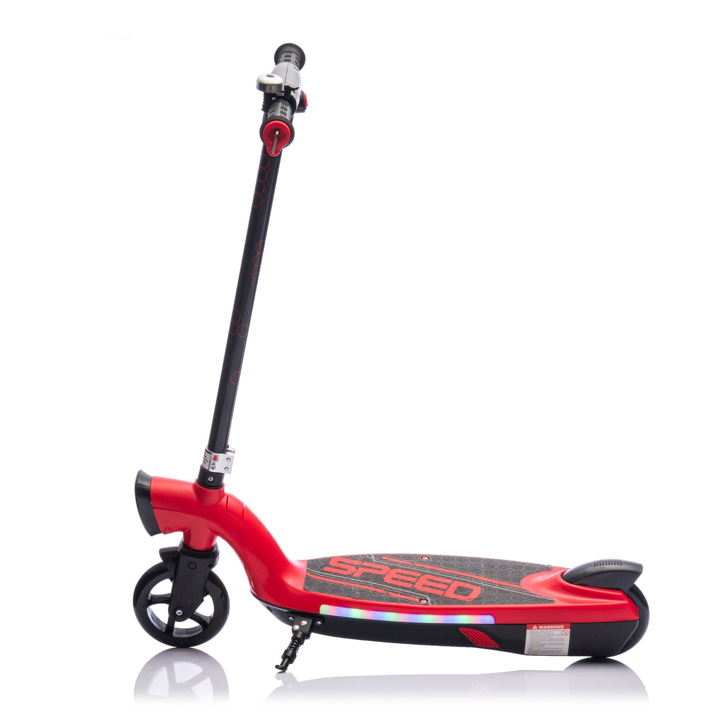 Kids Electric Scooter - 5.59-6.84 MPH, LED Lights, Rear Brake, Kickstand, Bell, Wide Pedal, Ages 6+