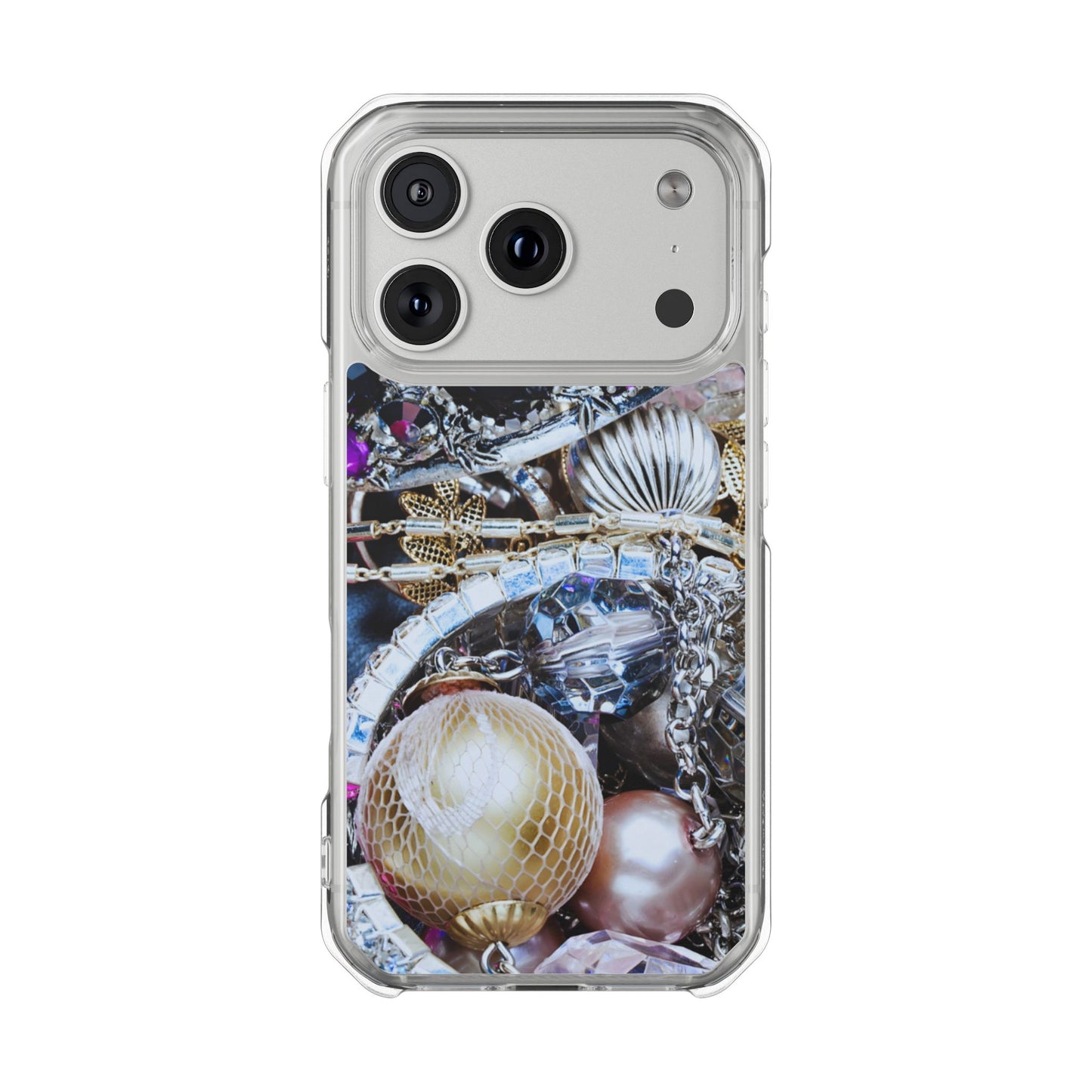 Clear Magnetic Phone Case – Chrome Jewel