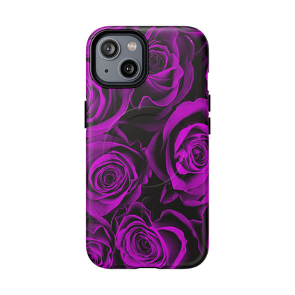 Protective Magnetic Phone Case – Amethyst Roses